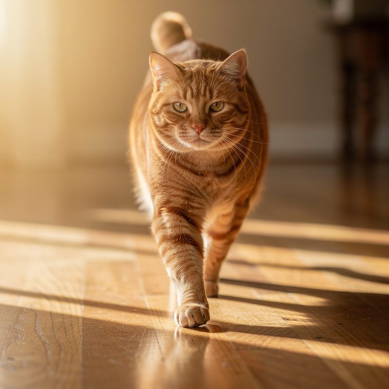 Senior cat moving comfortably — Cosequin joint supplement